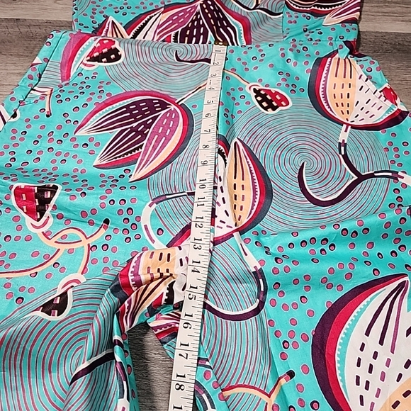 GRASS FIELDS sleeveless Ankara jumpsuit Multi color sz 14 - Picture 7 of 10